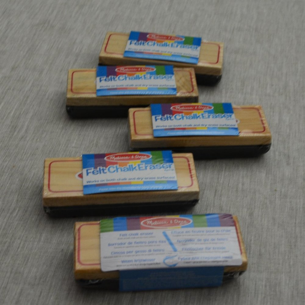 5 Felt Chalkboard Erasers